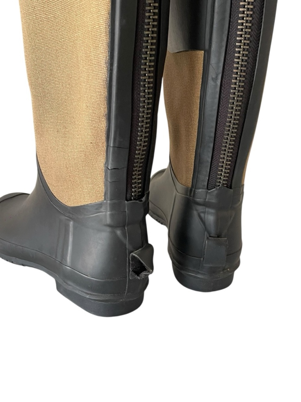 Burberry Rubber and Canvas Rain Boots Size:38 - Picture 4 of 9